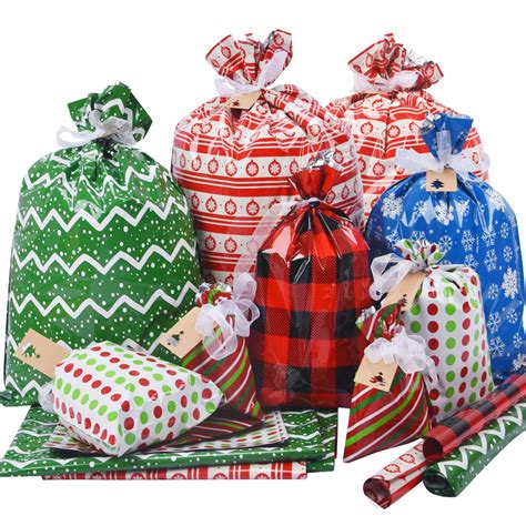 Christmas Gift Bags Assorted Sizes, 34pcs Christmas Bags for Gifts ...