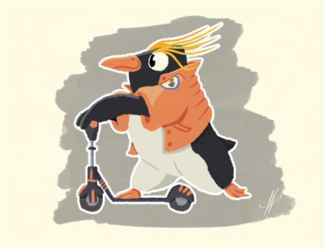 ArtStation - Penguin on a scooter