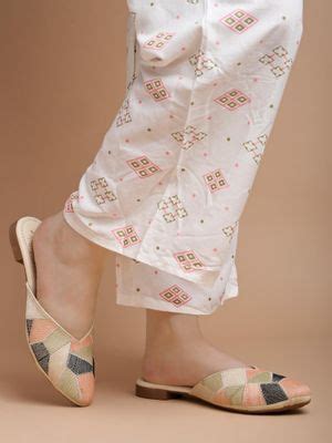 Buy Shoetopia Women Ethnic Beige Flat Mules (EURO 36) Online