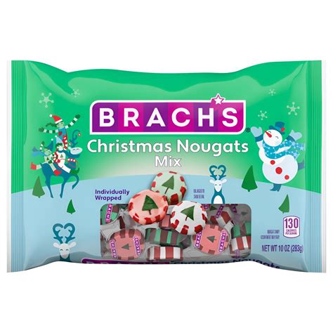 Brach's Christmas Nougats Mix, 10 oz, Peppermint, Wintergreen, Cinnamon ...