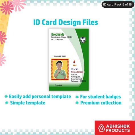 5/18 ID Card Designs Files - 50 PSD Templates – Abhishek Products