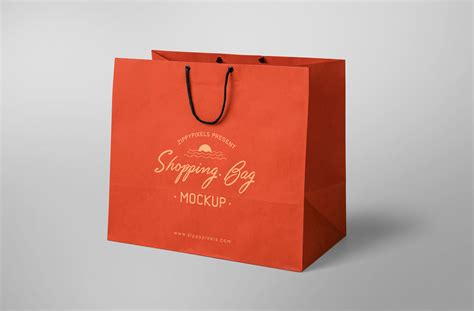Craft Paper Carry Bag Mockup - Free Package Mockups