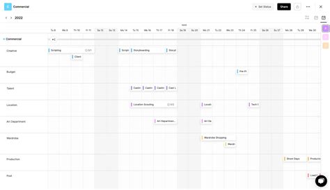 Tv Commercial Production Schedule Template - Free Printable Schedule 2026