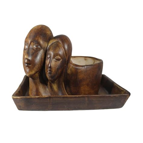 Lasaki Couple with Tray Plate rec003 Antique Ceramic Flower Pot for ...