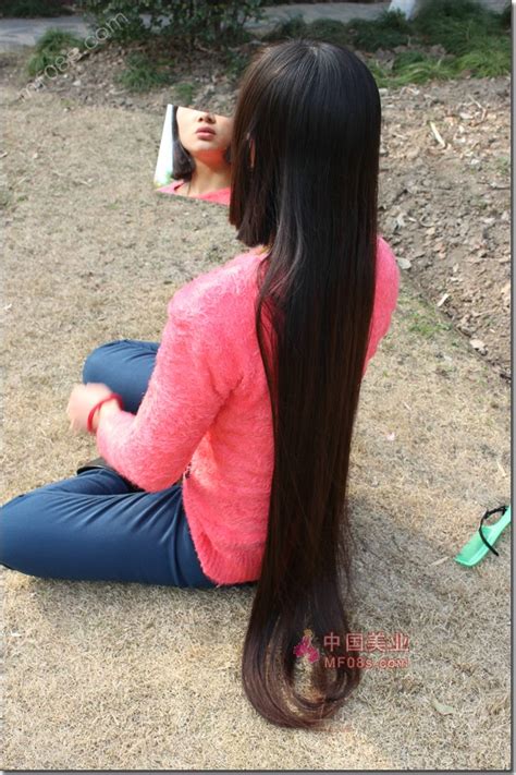 剪上海姑娘美丽顺滑91公分天然黑发-上海ww1375#(11)_中国长发