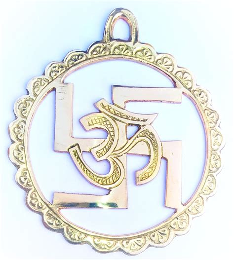 APB-Brass OM SWASTIK Wall Hanging Sculpture | Main Door Wall Hanging l ...