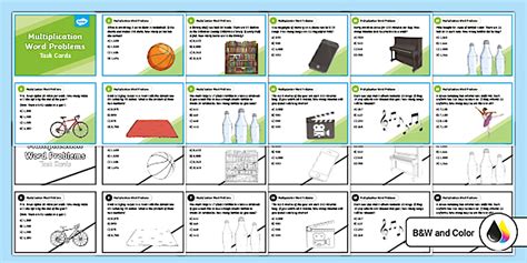 Multi-Digit Whole Number Multiplication Word Problems Task Cards for ...
