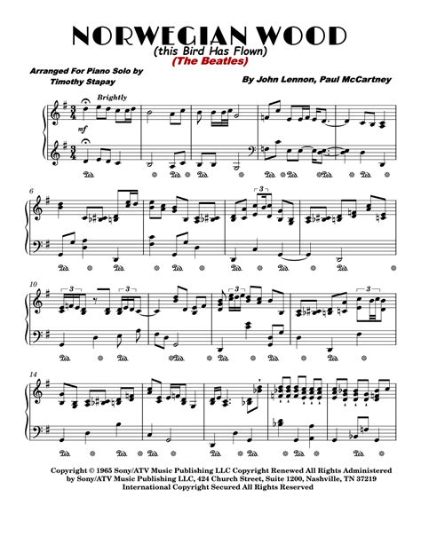 Norwegian Wood (this Bird Has Flown) (arr. Timothy Stapay) by The ...