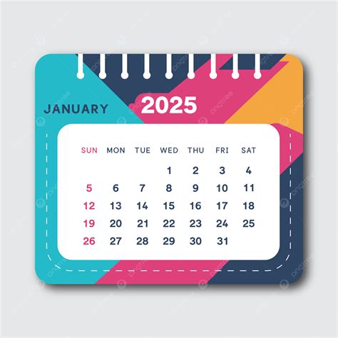 Calendario De Enero Clipart January 25. Calendar On White Background.