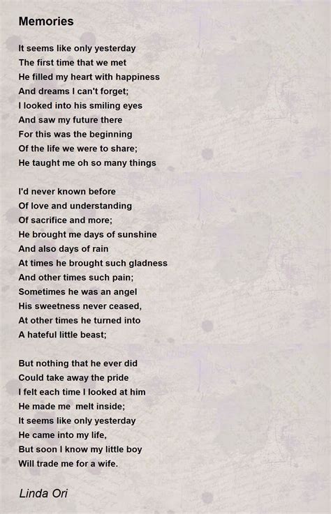 What Rhymes With Memories