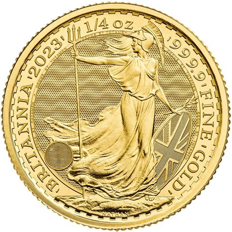 Золотая инвестиционная монета Великобритании "Британия (Чарльз III)", 7 ...