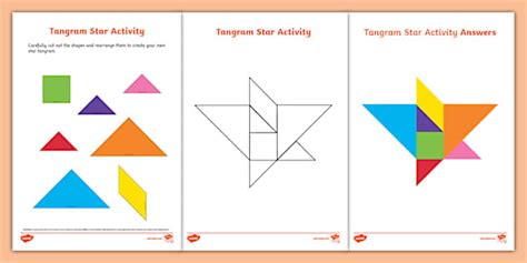 👉 Tangram Star Activity Puzzle (teacher made) - Twinkl