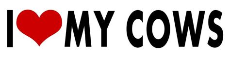 KaaHego I Love My My Cows Sticker Decal Vinyl Bumper DICOR CAR Sticker ...