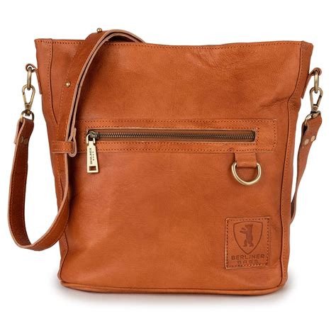 Buy Berliner Bags Vintage Leather Shoulder Bag Siena, Crossbody Handbag ...