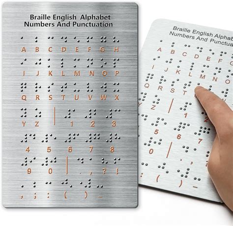 Braille Number Chart English Braille Numbers Stock Illustrations