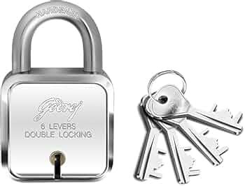 Godrej Locks I Square 6 levers 50 mm I 4 Keys I Padlock for Main Door I ...