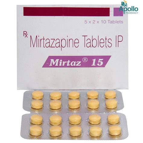 Mirtaz 15 Tablet 10's Price, Uses, Side Effects, Composition - Apollo ...