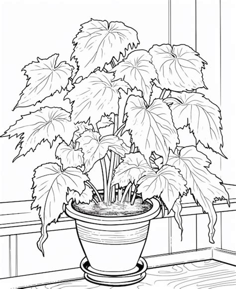 A flower poet coloring page line art for kids | Premium AI-generated image