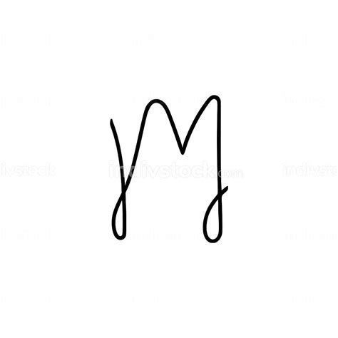 Fancy Cursive Letter M