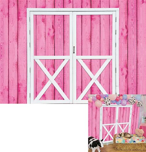 Buy BINQOO 7x5ft Pink Barn Photography Backdrop Farm Western Cowboy ...