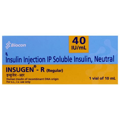 Insugen-R 40IU/ml Injection | Uses, Side Effects, Price | Apollo Pharmacy