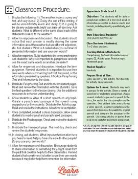 Image result for Paraphrasing Lesson Video