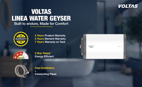 Buy Voltas Linea 15L 3 Star Horizontal Mounting 2000W Water Heater ...