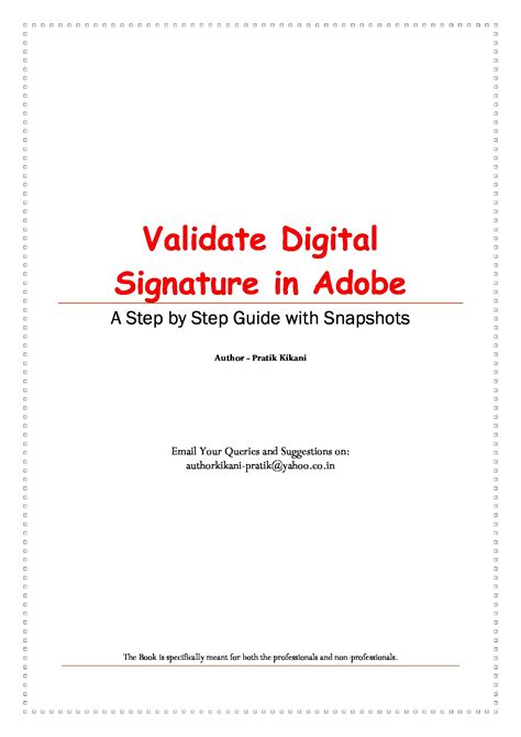 Validate Digital Signature in Adobe | Pothi.com