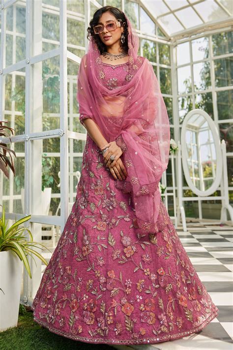 Buy Pink Embroidery Net Lehenga lc187 | Saree Buta