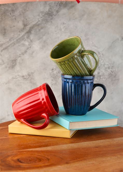 Vintage Mugs - Set of 3 - WeavingHomes