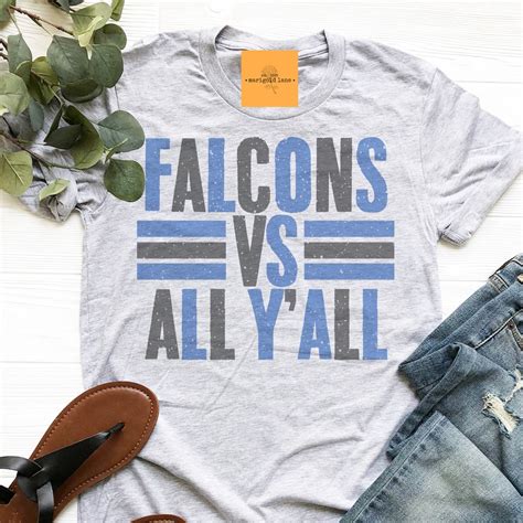 Falcons Vs All Y’all Mascot, Black and Blue Falcons Tshirt, Cute Game ...