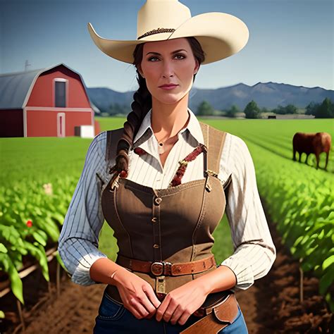 Beautiful farm girl, western style, realistic photography - Arthub.ai