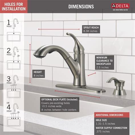 Delta Kessler Stainless Single Handle Pull-out Kitchen Faucet with ...