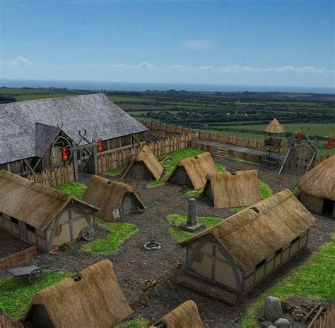 Viking-Saxon settlement in Danelaw England. | Viking house, Viking ...