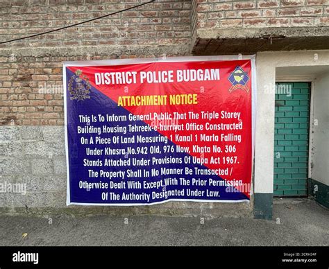 Srinagar, India. 01st Oct, 2025. BUDGAM, INDIA - OCTOBER 1: Jammu and Kashmir Police place a ... - headquarters of jammu and kashmir
