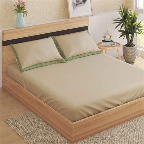 Buy Color Bliss Cotton 200TC 3Pcs King Fitted Bedsheet Set from Home ...