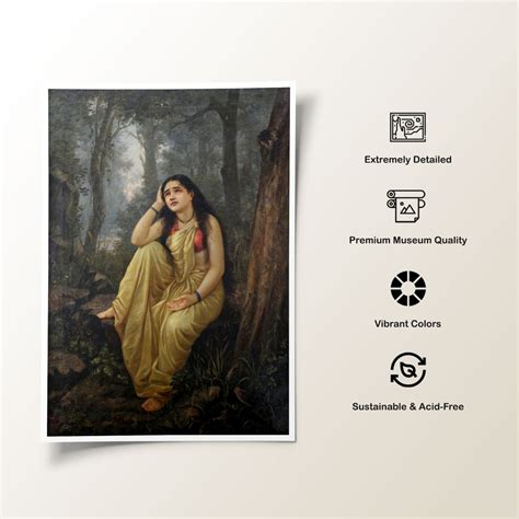 Damayanti Vanavasa Painting & Wall Art Print by Raja Ravi Varma ...