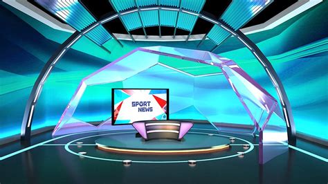 足球主题虚拟演播室背景 | Datavideo Virtual Set 虚拟背景素材网 | 免费4K，PSD，3DsMax和Maya虚拟背景