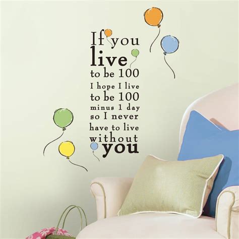 Winnie the Pooh - Live to be 100 Wall sticker | wall-art.com