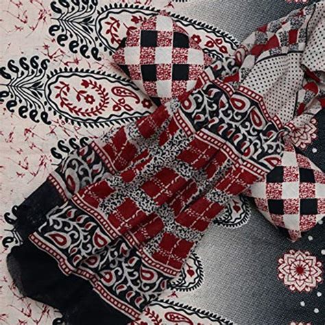 Buy Fashionfvr Cotton Printed Shade suit With Check Printed Bottom And ...