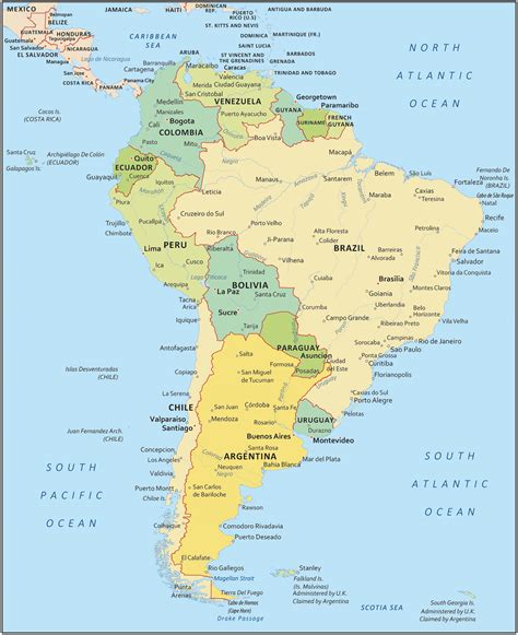South American Countries Map