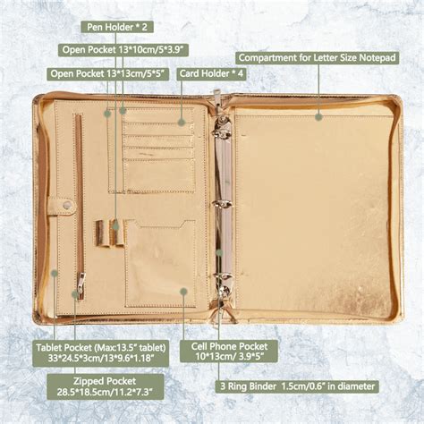 Portfolio Binder With Zipper LeatherBelief Vegan Leather Portfolio 3 ...