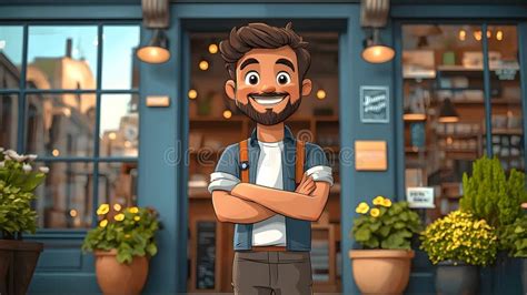 Shop Owner Cartoon 的图像结果