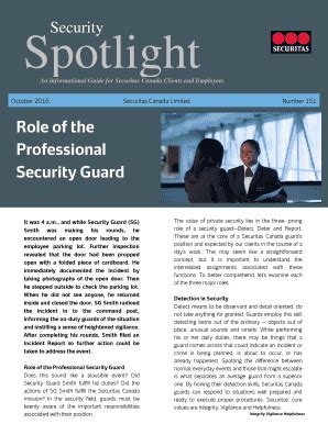 Fillable Online An informational Guide for Securitas Canada Clients and ...