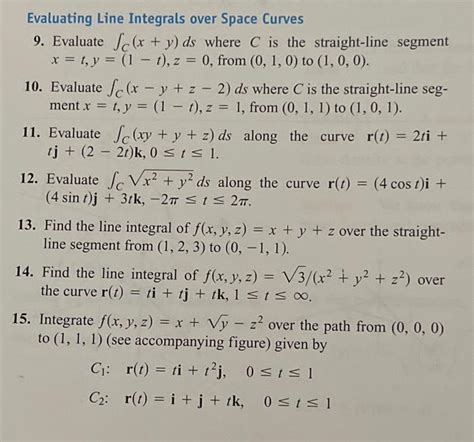 Image result for Evaluating Line Integrals Over Space Curves