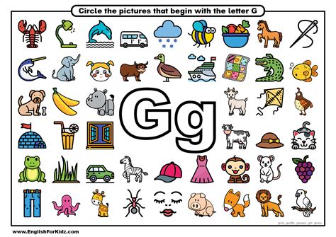 Letter G learning activity | Learning worksheets, Learning abc, Lettering