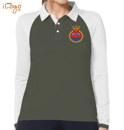 INS-Tir-emblem-Women%s-Polo-Raglan-Full-Sleeves-With-Buttons LOGO India