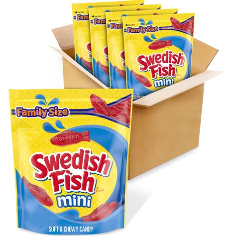 Amazon.com : SWEDISH FISH Mini Soft & Chewy Candy, Family Size, 4 - 1.8 ...