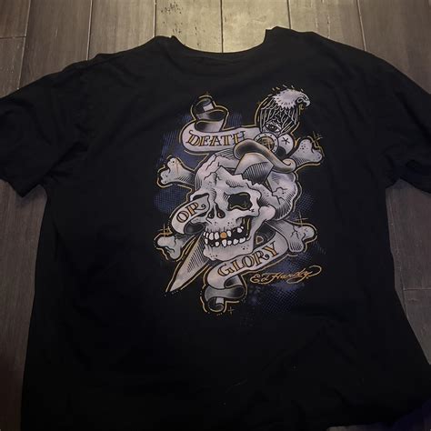 insanely cool ed hardy shirt never worn Dm with any... - Depop