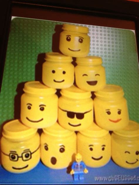 Mason jar Lego organization | Baby food jars, Lego party, Jar
